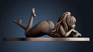 3D модель Хильда лежит на пляже (STL)