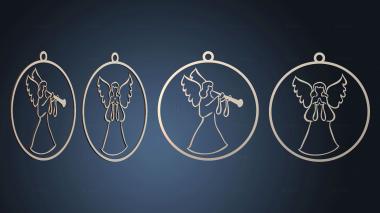 3D model Angel Ornaments for your window (STL)