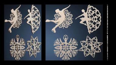 3D модель Танцующие снежинки (STL)