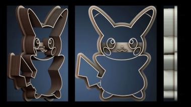 3D модель Форма для печенья Пикачу (STL)