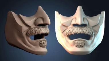 3D модель Скульптура лица в маске (STL)