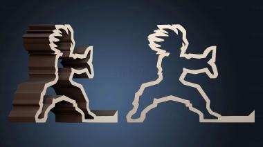 3D model Dynamic Action Silhouette (STL)