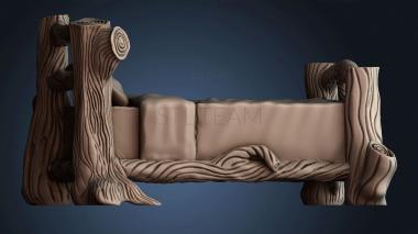 3D модель Причудливая кровать в форме дерева (STL)