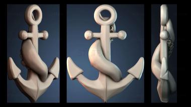 3D модель Стильный дизайн якоря (STL)
