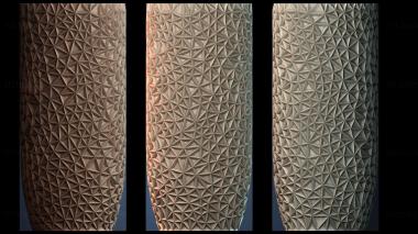 3D model Geometric Textured Vase (STL)