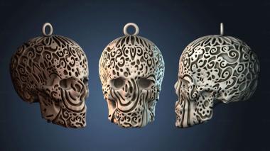 3D model Ornate Skull Pendant (STL)