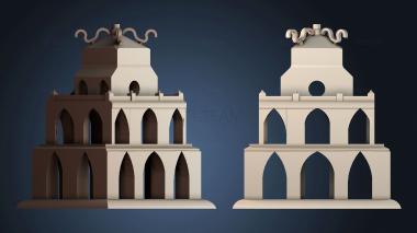 3D модель Черепашья башня — озеро Хоан Кием — Ханой (STL)