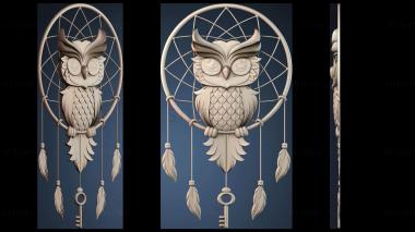 3D модель Ловец снов в виде совы (STL)