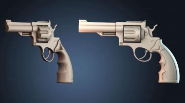 3D модель Дизайн револьверного огнестрельного оружия (STL)