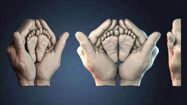 3D модель Пятки в ладонях (STL)