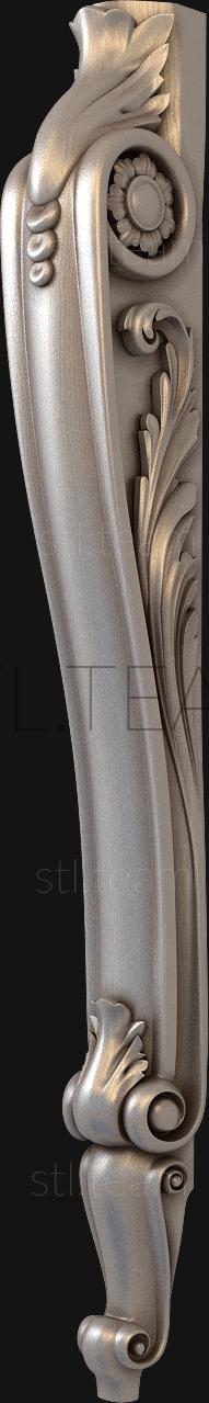 3D модель 3д модель резной фигурной ножки, stl, (STL)