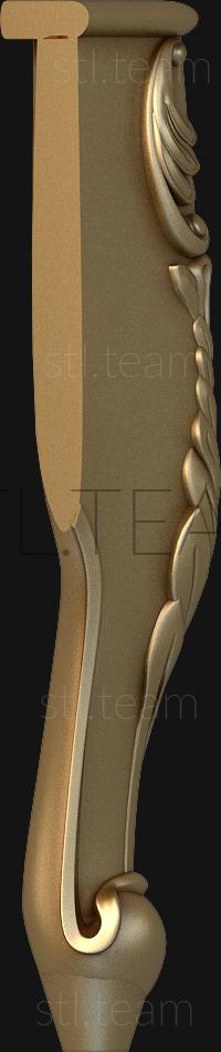 3D модель 3д модель резной фигурной ножки, stl, (STL)