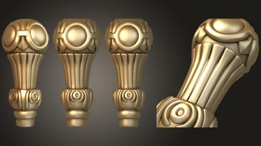 3D model Furniture leg with classic patterns (STL)