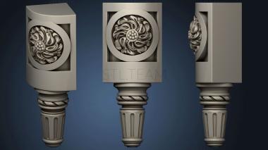 3D model The leg is carved (STL)