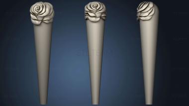 3D model Shaped leg with rose (STL)