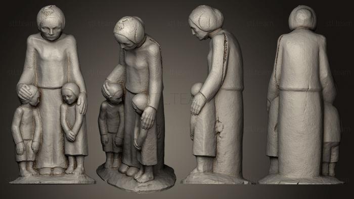 3D model Mother With Two Children (STL)