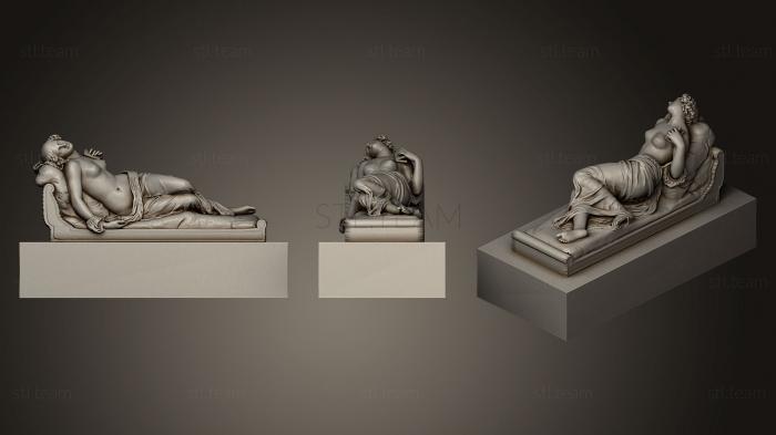 3D model Siesta Statue Louvre Museum Paris (STL)