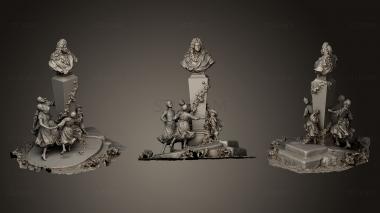 3D model Charles Perrault Tuileries Garden Paris (STL)