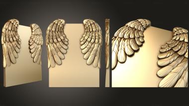 3D model Angel wings on a monument (STL)