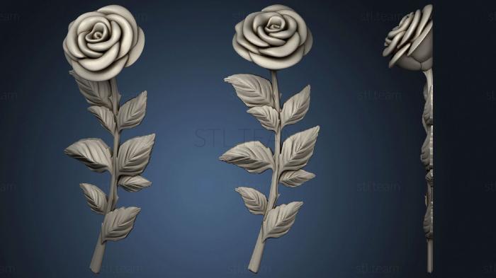 3D модель Роза на памятник только роза (STL)