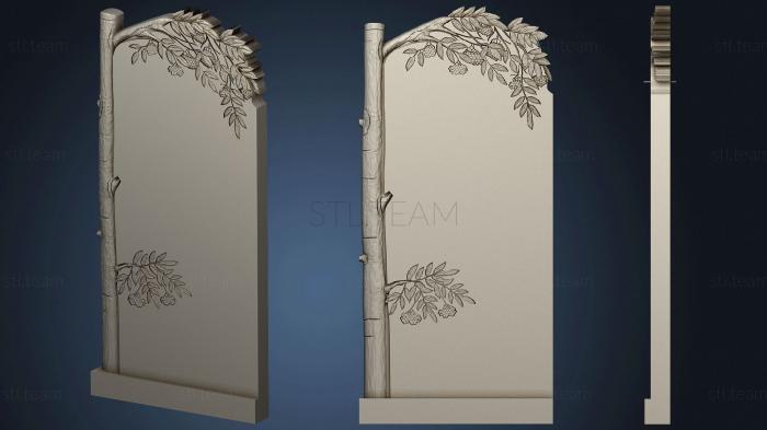 3D model Monument with mountain ash tree (STL)