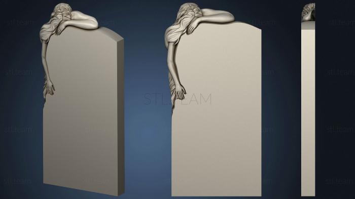3D model Monument with a girl (STL)