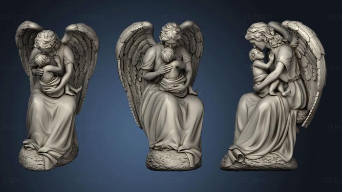 Памятники Статуя ангел с ребенком