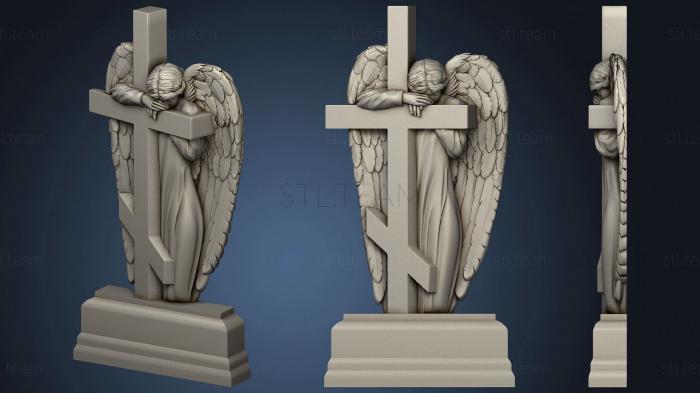 3D model Monument with a weeping angel (STL)