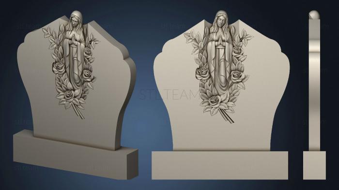3D model Monument with an angel and roses version1 (STL)