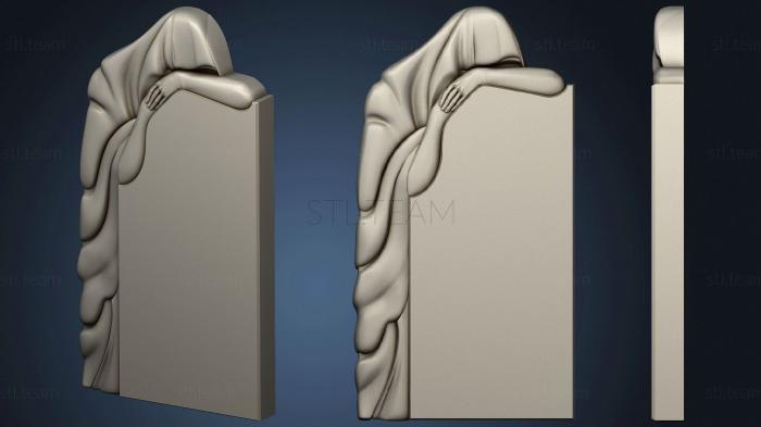3D model Monument with a crying woman (STL)