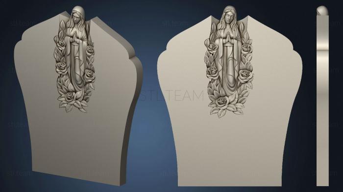 3D model Monument with an angel and roses (STL)