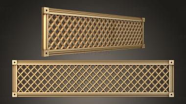 3D model Panel with square grating (STL)
