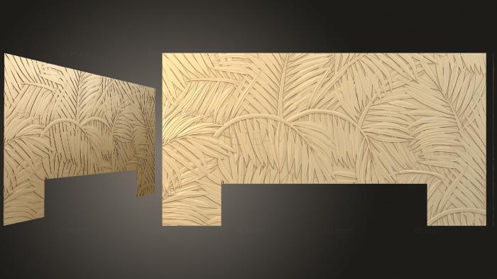 Панели геометрические Panel with palm leaves