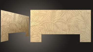 3D model Panel with palm leaves (STL)