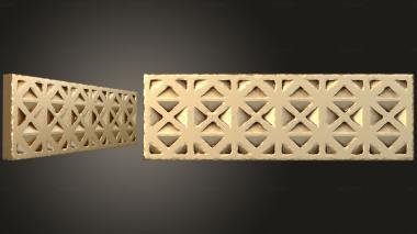 3D model Panel with simplified geometric squares (STL)