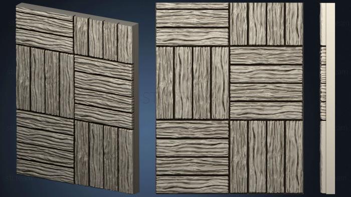 3D модель Деревянный пол.2x3.a.внутренний.ckit (STL)