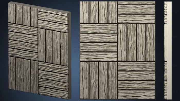 3D модель Деревянный пол.2x3.b.внутренний.ckit (STL)