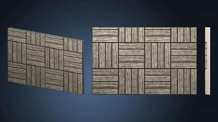 3D модель Деревянный пол.4x3.a.внутренний.ckit (STL)
