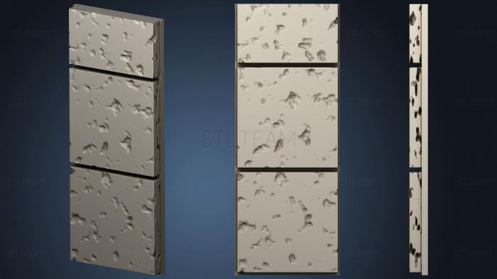 3D модель Вырезанная каменная стена.пол.дюйм.1x3 (STL)