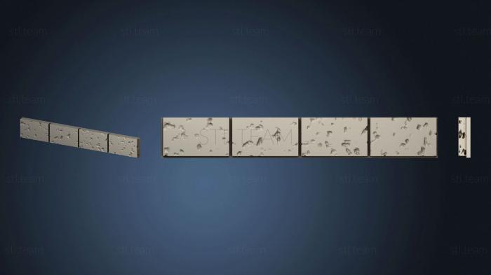 Панели геометрические Cut stone wall.floor.inch.4x1