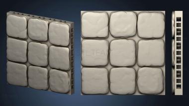 3D model OFOL Stone Dungeon Tile 3x3 EA TRP (STL)