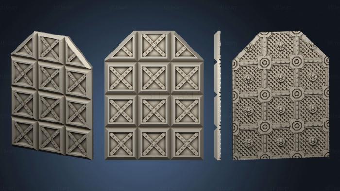 Панели геометрические Детали Citybuilders 3x3 решетки с восьмиугольным расширением