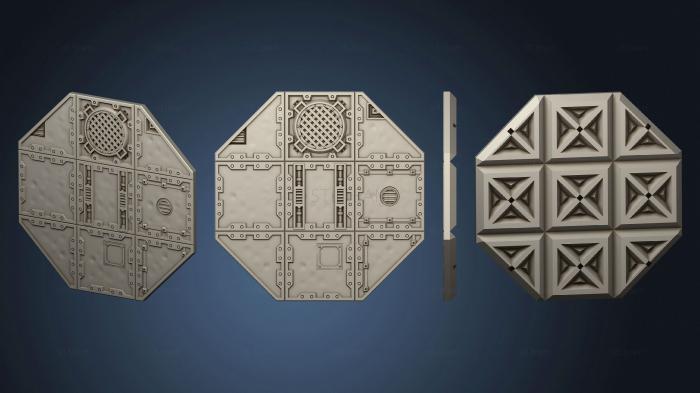 3D модель Citybuilders разделяет зону поражения на полный восьмиугольник (STL)