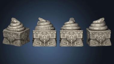 3D model Double Side Walls Tlachtli Statue L (STL)