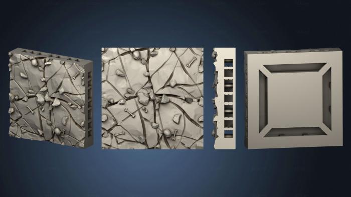 3D модель Природная Напольная плитка Cave Tiles 2x2 B (STL)