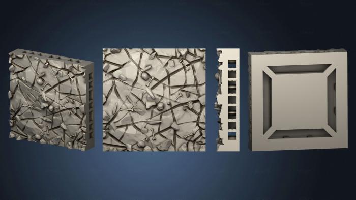 3D model Nature Floor Tiles Wastelands Tile 2x2 A (STL)