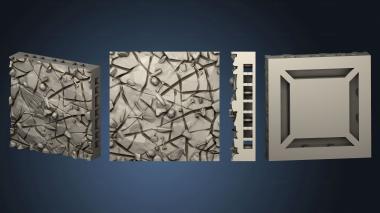 3D model Nature Floor Tiles Wastelands Tile 2x2 A (STL)