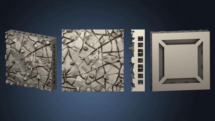 3D model Nature Floor Tiles Wastelands Tile 2x2 B (STL)
