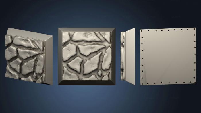 3D модель Где стоят Легенды каменная плита квадратной формы 25 мм плоская (STL)