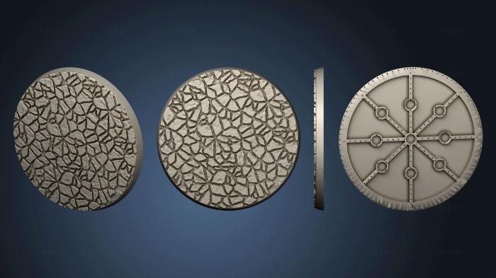 Панели геометрические Где Легенды Стоят, каменная плита диаметром 80 мм с круглым магнитом